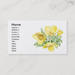 Carte De Visite Pavot de Celandine - personnaliser