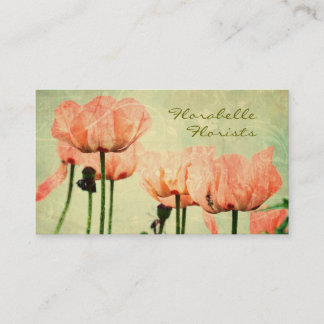 Carte De Visite Pavots roses et remous floraux