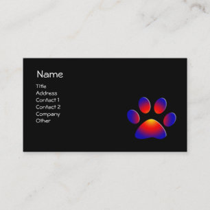 CARTE DE VISITE PAW COLORÉ