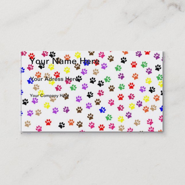 Carte de visite Paws (Devant)