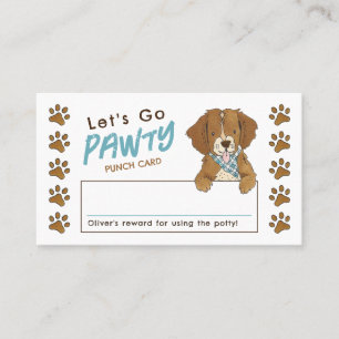 Carte De Visite Pawty Potty Training Rewards Punch Card