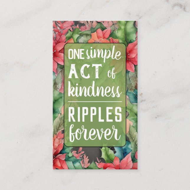 Carte De Visite Pay it Forward Random Act of Kindness Christmas (Devant)