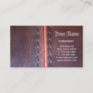 Carte De Visite Pays de l'Ouest Patiné Stitch Faux Cuir