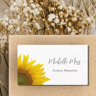 Carte De Visite Pays de tournesol élégant Floral