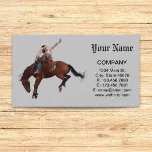 Carte De Visite Pays Ouest cheval équitation Rodeo Cowboy