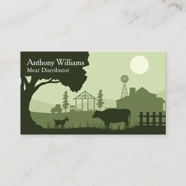 Carte De Visite Paysage agricole | Bétail  (Devant)