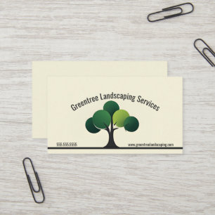 Carte De Visite Paysage d'arbre minimaliste moderne de jardin de c