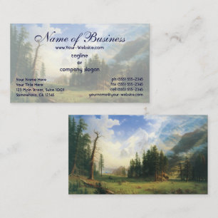 Carte De Visite Paysage de montagne, Bierstadt, École de la rivièr