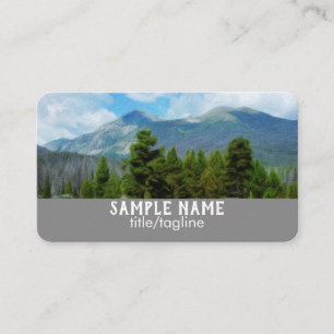 Carte De Visite paysage de montagne nature art personnalisé