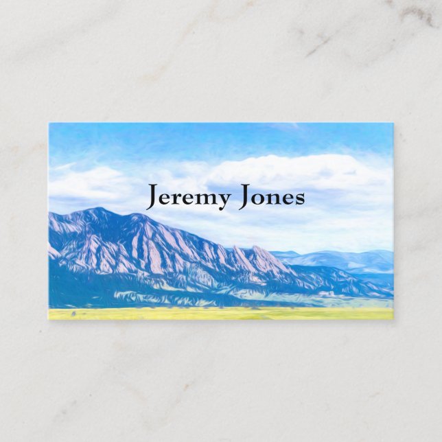 Carte De Visite paysage de montagne nature Flatirons (Devant)
