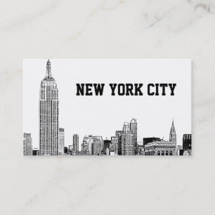 Carte De Visite Paysage de NYC gravé 01