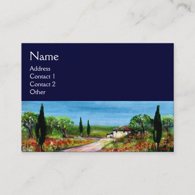 CARTE DE VISITE PAYSAGE DE TOSCANE 4 (Devant)