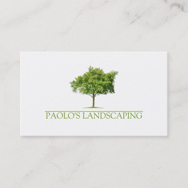 Carte De Visite Paysage des arbres verts propres (Devant)