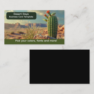 Carte De Visite Paysage du désert de Cactus Sud-Ouest