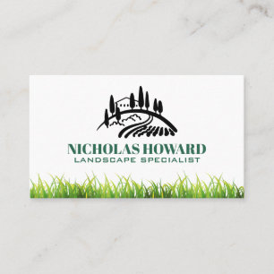 Carte De Visite Paysage   Herbe Arbres Paysage
