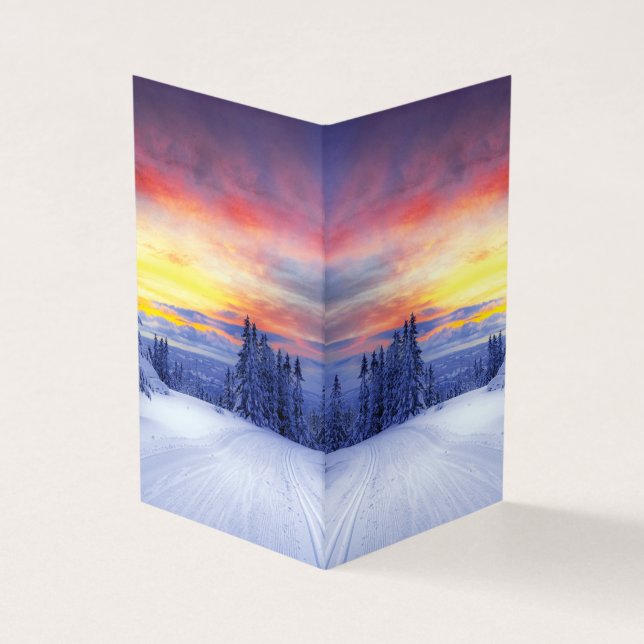 Carte De Visite Paysage hivernal (Extérieur)