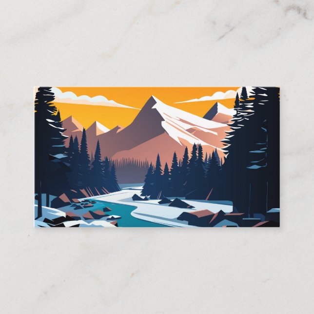 Carte De Visite Paysage hivernal (Devant)