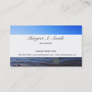 Carte De Visite paysage mer, bord de mer et ciel bleu