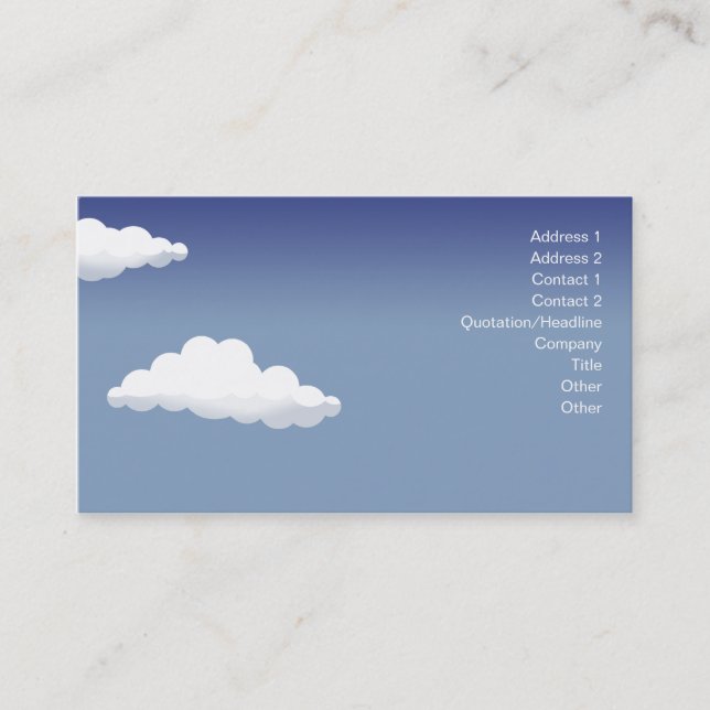 Carte De Visite Paysage miniature - affaires (Devant)
