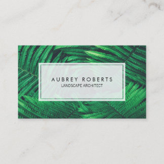 Carte De Visite Paysage naturel Architecte Fern Plantes