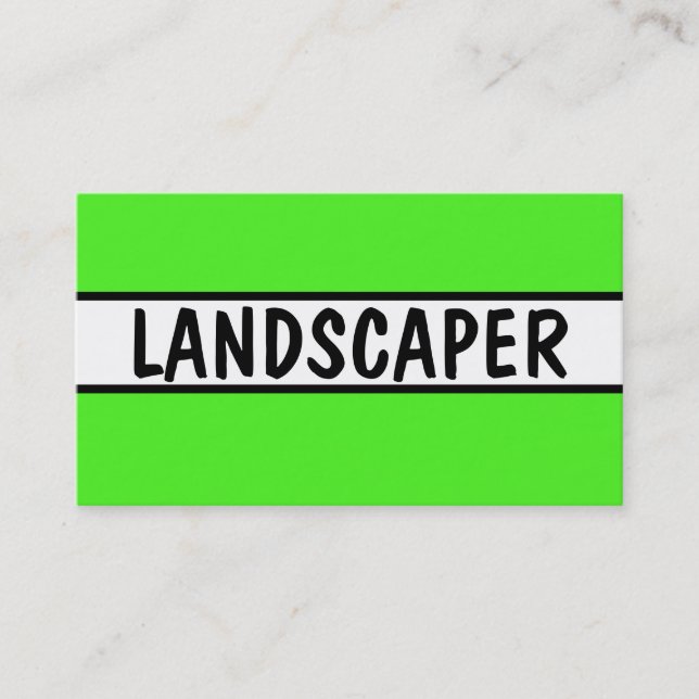 Carte De Visite Paysage Neon Green (Devant)