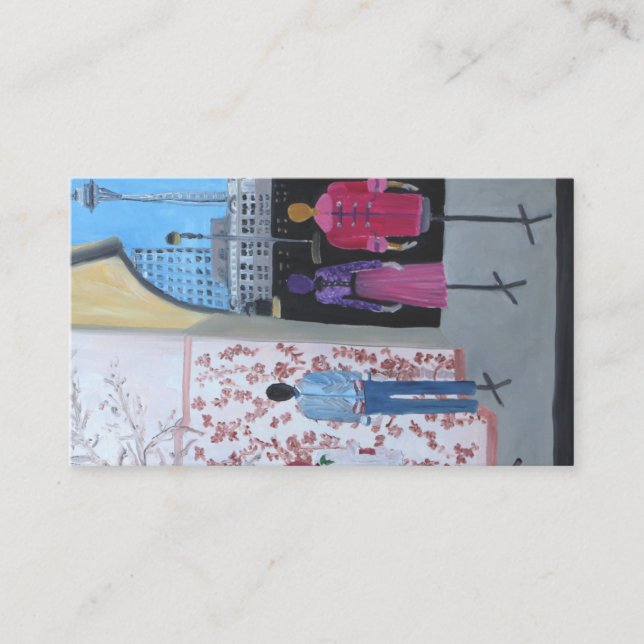 Carte De Visite Paysage urbain à la mode (Devant)