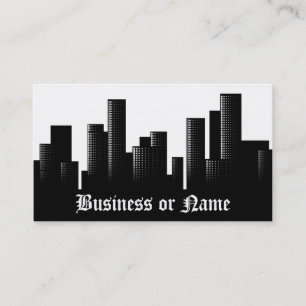 Carte De Visite paysage urbain noir et blanc