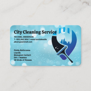 Carte De Visite Paysage urbain Squeegee Services de nettoyage