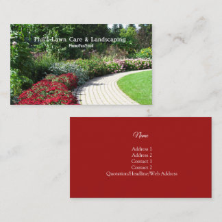 Carte de visite paysager des jardins anglais