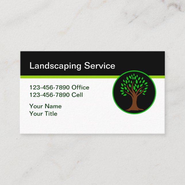 Carte De Visite Paysagiste Simple (Devant)