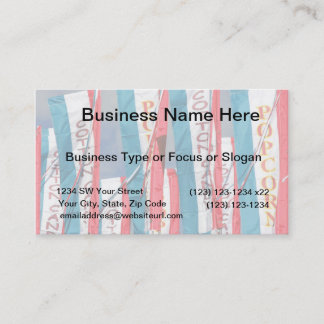 Carte De Visite Pcorn Cotton Candy Fair Flags