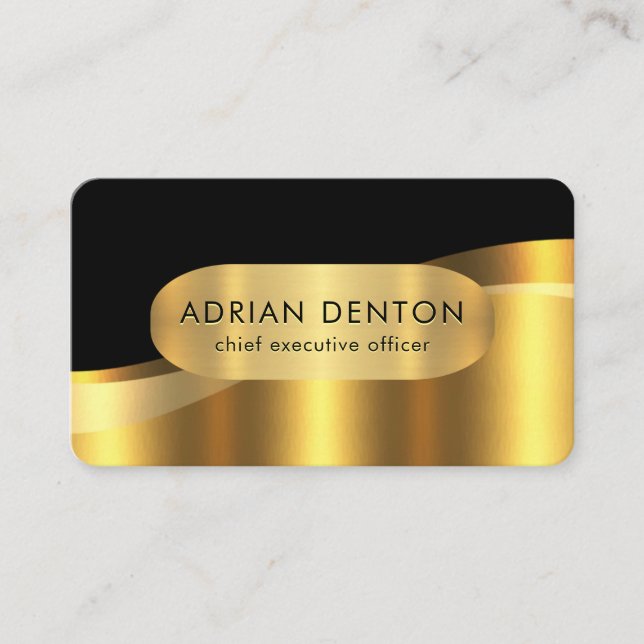 Carte De Visite PDG de la boutique Luxurious Gold Wave (Devant)