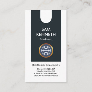 Carte De Visite PDG Fondateur de la colonne d'onglet blanc minimal