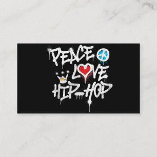Carte De Visite Peace Love Hip hop Dancing