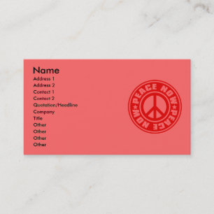 CARTE DE VISITE PEACE_NOW