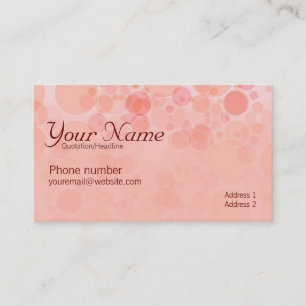 Carte de visite Peach Bubbles