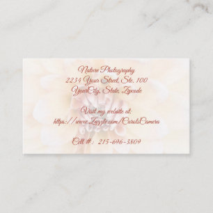 Carte de visite Peach Dahlia