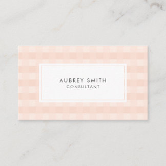 Carte De Visite Peach En vichy Motif professionnel