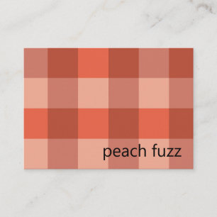 Carte De Visite Peach Fuzz Orange Checkerboard Motif