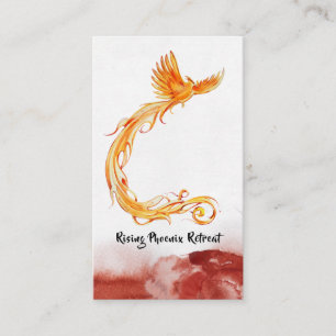 Carte De Visite *~* Peach Orange Burgunge Red Phoenix Flames