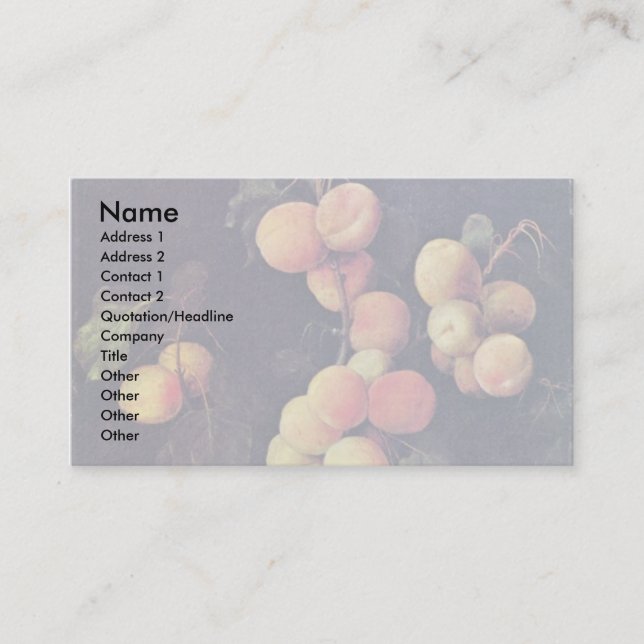Carte De Visite Peach Twig De Flegel Georg (Devant)