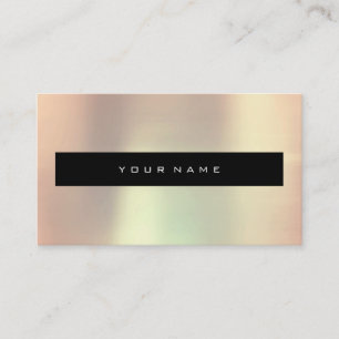 Carte De Visite Pearly Blush Gold Peach Black Fashion Liste