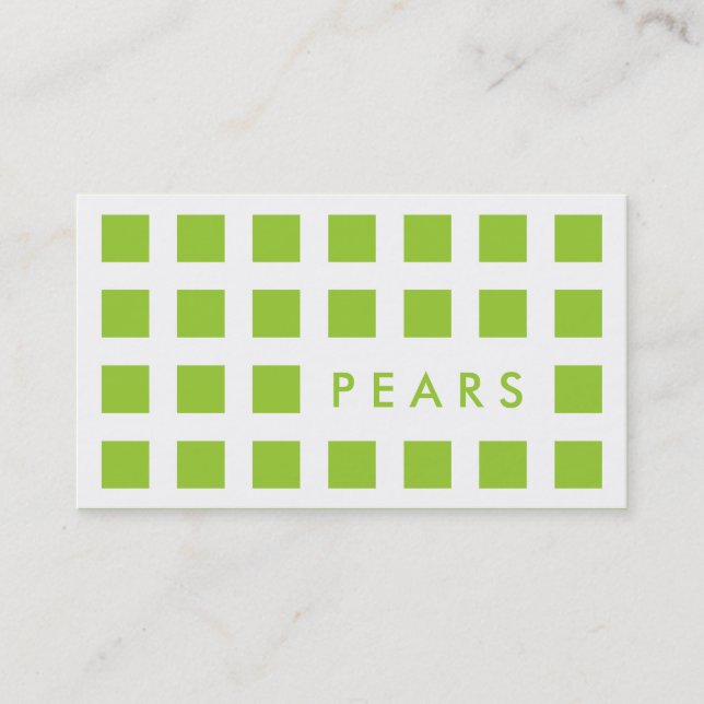 Carte De Visite PEARS (carrés modernes) (Devant)