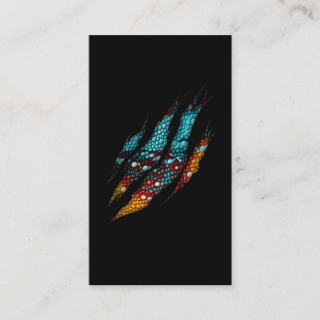 Carte De Visite Peau colorée de Chameleon (Devant)