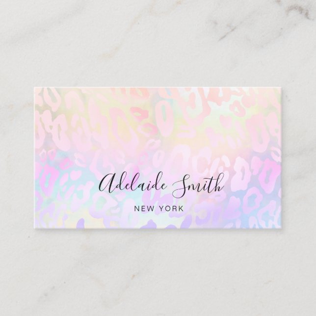 Carte De Visite peau d'animal rose violet motif (Devant)