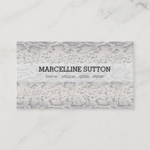 Carte De Visite Peau de serpent argentée
