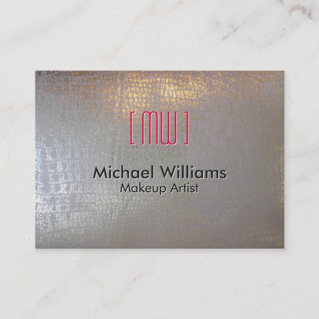 Carte De Visite Peau Professionnelle élégante Crocodile Reptile (Devant)