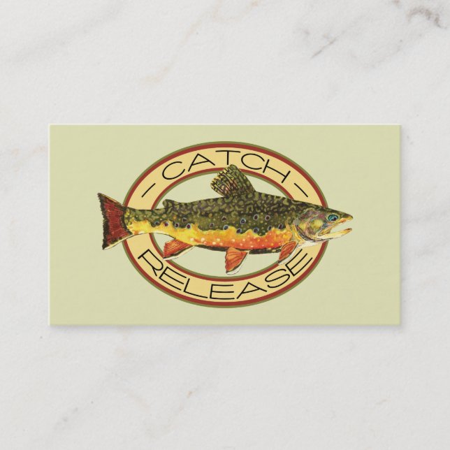 Carte De Visite Pêche à la mouche à la truite (Devant)