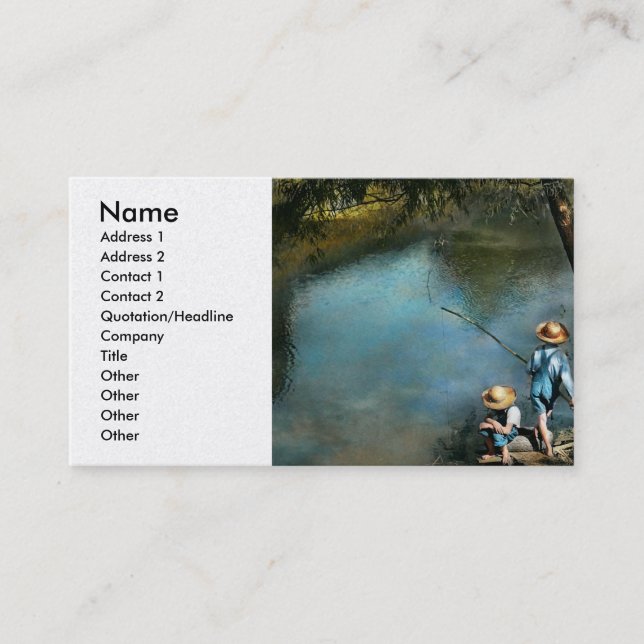 Carte De Visite Pêche - Pêche terminée" - 1940 (Devant)