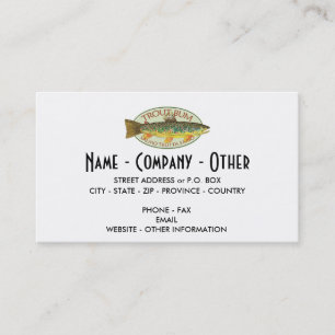 Carte De Visite Pêche sur mesure à la truite